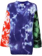 Msgm Oversized Tie-dye Jumper - Blue