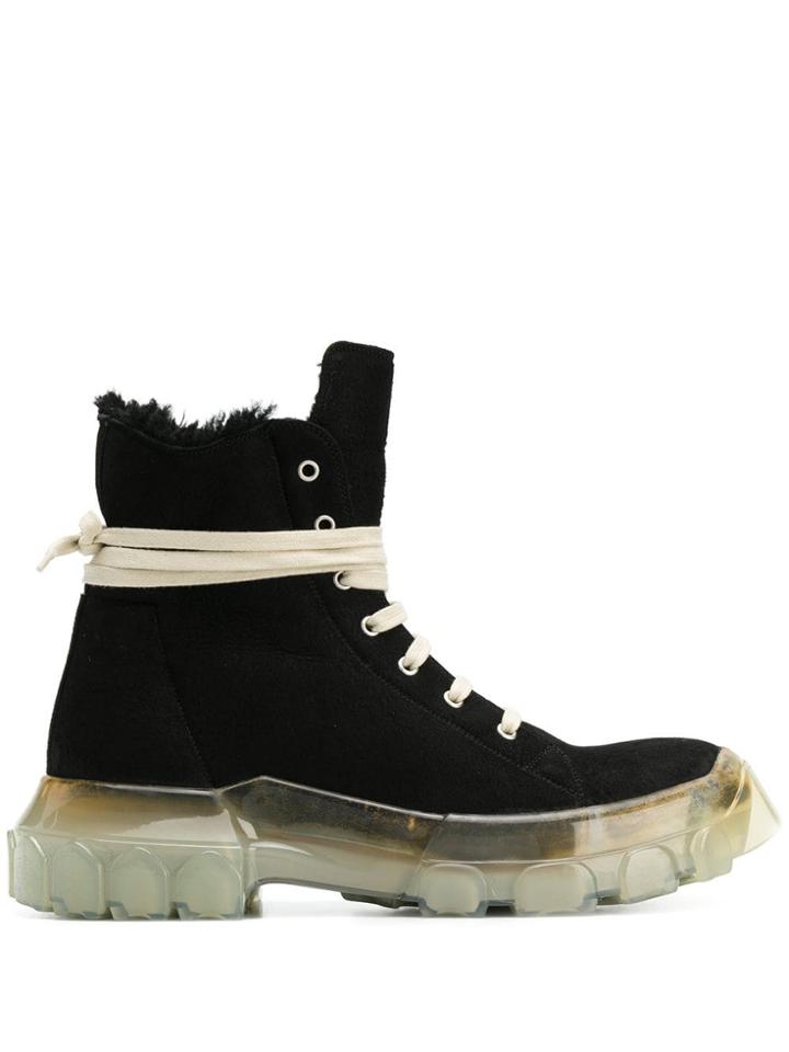 Rick Owens Chunky Sole Boots - Black