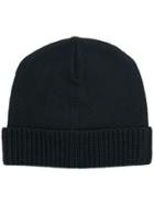 Stone Island Shadow Project Ribbed Knit Beanie - Black