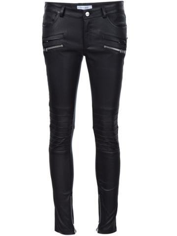Anine Bing Biker Leather Pants - Black