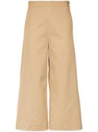 Andrea Marques Wide Leg Cropped Trousers - Brown