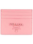 Prada Saffiano Leather Card Case - Pink
