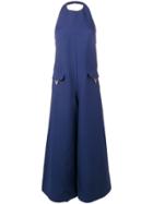 Valentino Halter Neck Jumpsuit - Blue