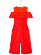 Elisabetta Franchi La Mia Bambina Off-shoulder Jumpsuit - Yellow &