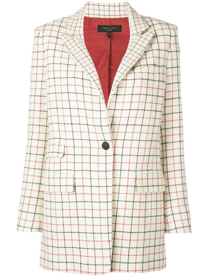 Rag & Bone Relaxed-fit Check Blazer - White