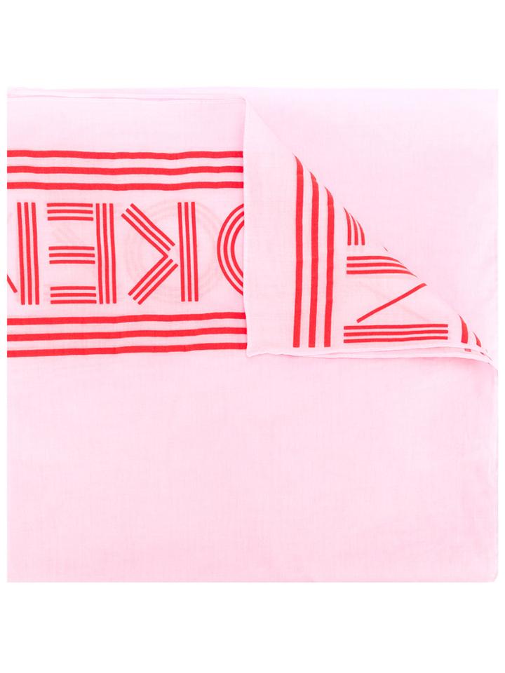 Kenzo Kenzo Logo Scarf - Pink & Purple