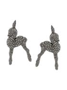 Marco De Vincenzo Deer Embellished Earrings - Silver
