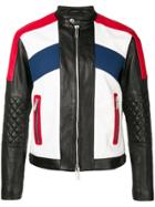 Dsquared2 Panelled Biker Jacket - Black