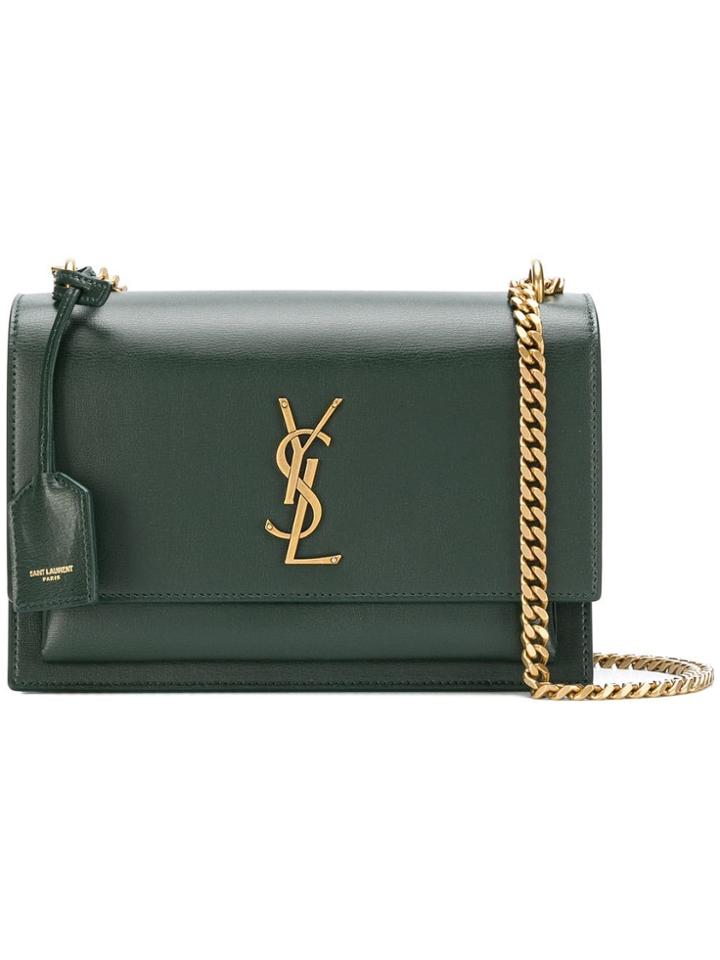 Saint Laurent Sunset Chain Bag - Green