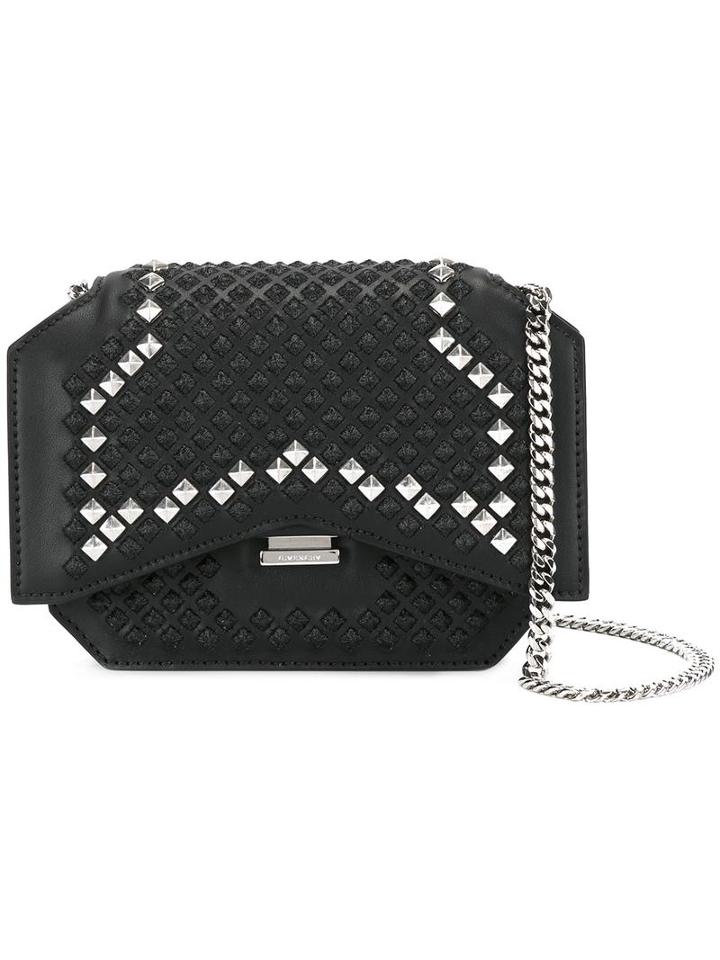 Givenchy Mini 'bow Cut' Shoulder Bag, Women's, Black, Leather/nylon/metal