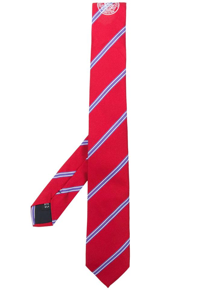 Msgm Diagonal Stripe Necktie - Red