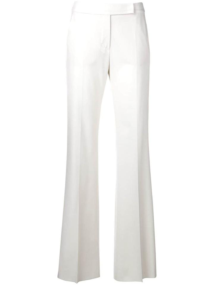 Max Mara Flared High Waisted Trousers - White