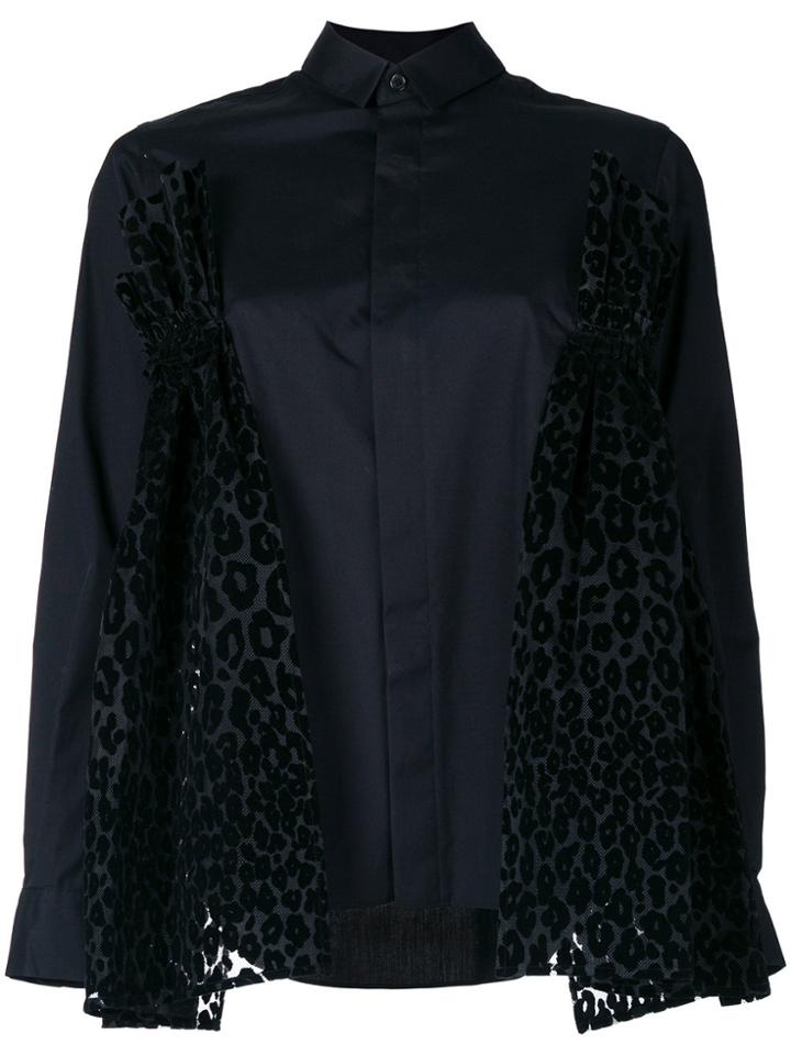 Comme Des Garçons Noir Kei Ninomiya Draped Appliqué Shirt - Black