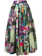 La Doublej Scenery Print Skirt - Green