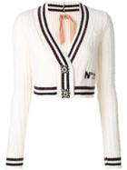 No21 Embellished Button-up Cardigan - Nude & Neutrals