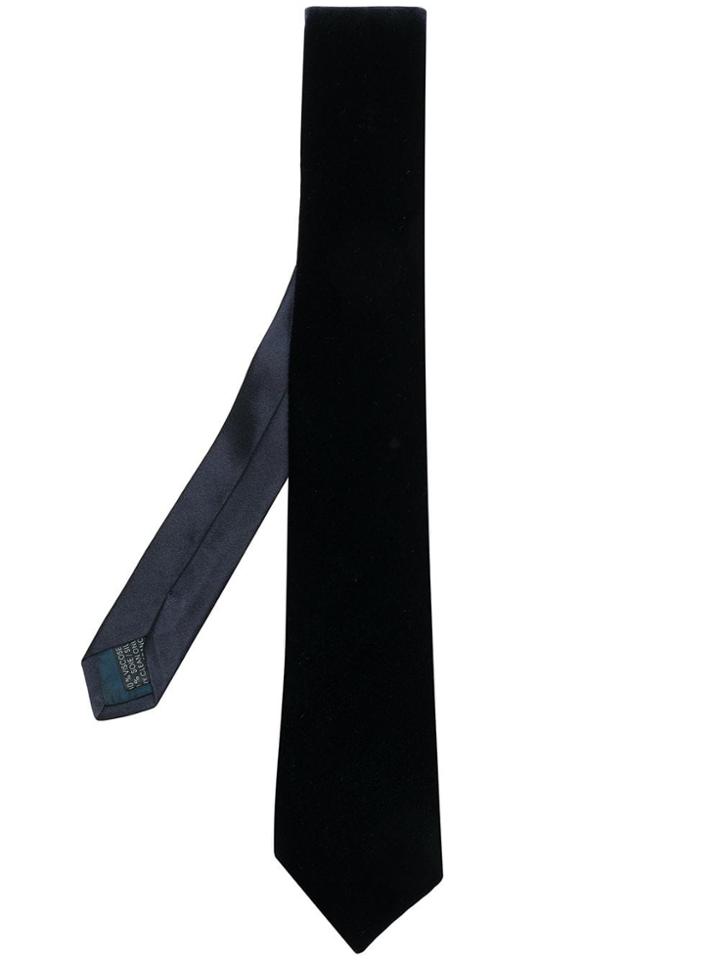 Lanvin Classic Velvet Tie - Blue