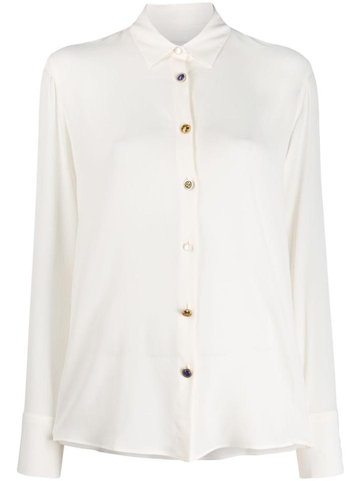 Ps Paul Smith Chiffon-crepe Shirt - White