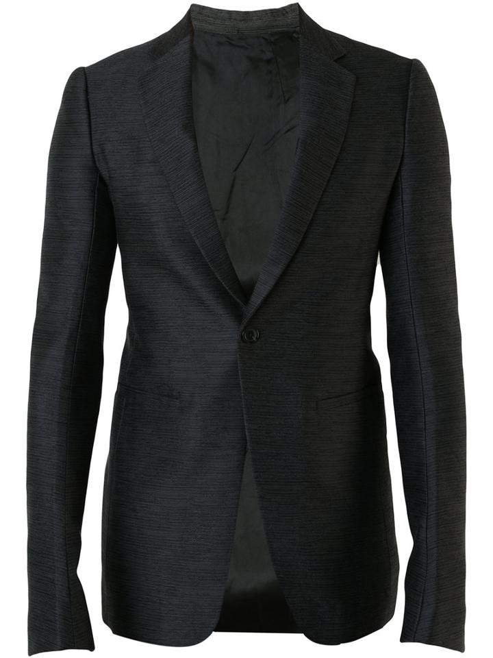 Rick Owens - One Button Blazer - Men - Cotton - 50, Black, Cotton