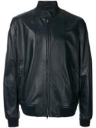 Corneliani Zipped Biker Jacket - Blue