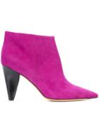 Derek Lam Maya Cropped Ankle Bootie - Pink & Purple