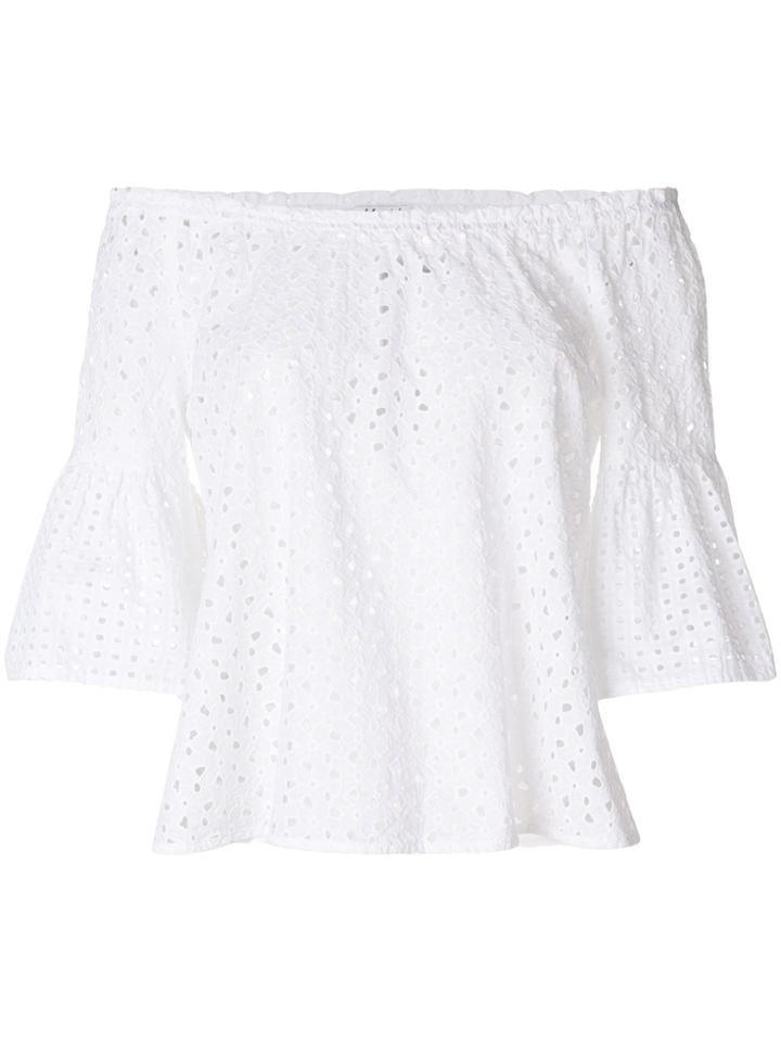Blugirl Embroidered Off Shoulder Blouse - White