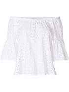 Blugirl Embroidered Off Shoulder Blouse - White