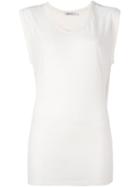 T By Alexander Wang V-neck T-shirt, Women's, Size: Large, White, Silk/rayon
