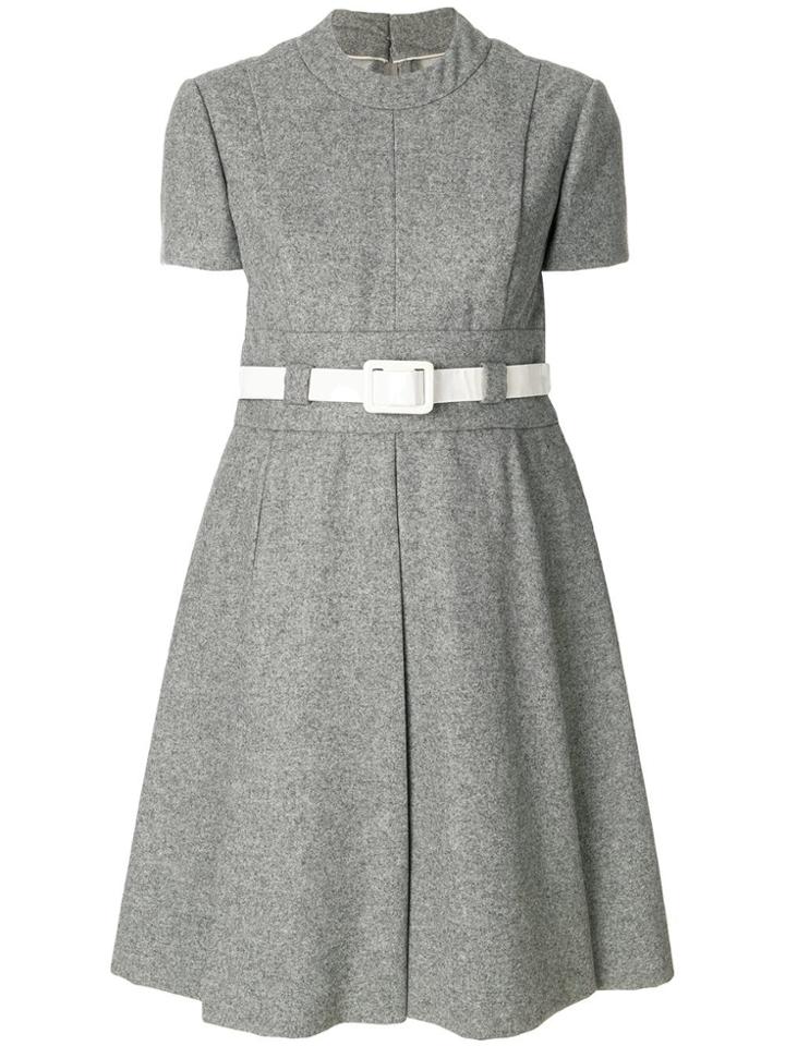 William Vintage Geoffrey Beene Belted Dress - Grey