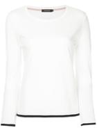 Loveless Ribbed Long Sleeve T-shirt - White