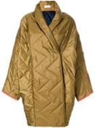 Reality Studio Oversized Quilted Coat - Green