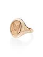 Retrouvai 14kt Yellow Gold Grandfather Butterfly Signet Ring