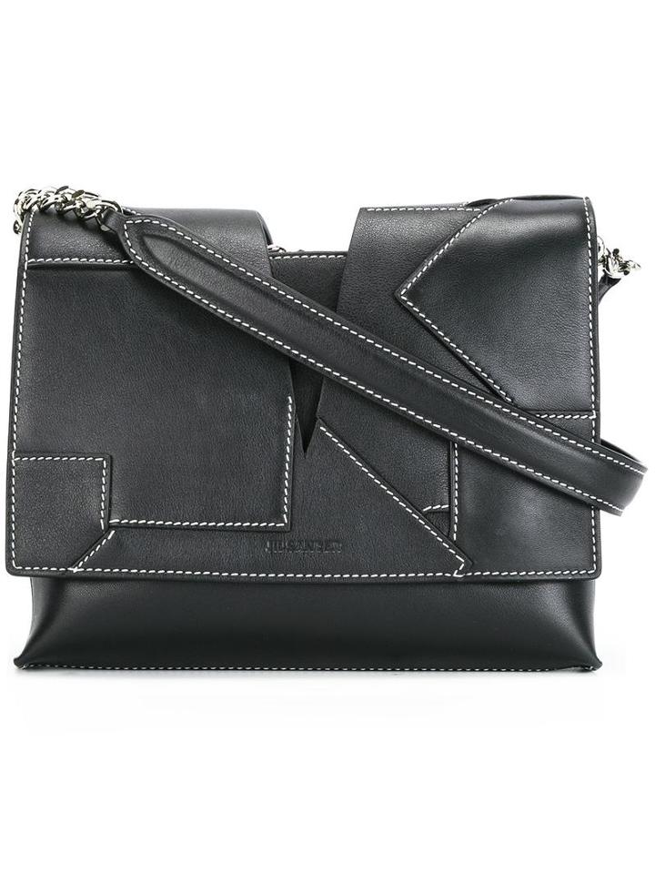 Jil Sander - Stitched Panel Cross-body Bag - Women - Calf Leather - One Size, Women's, Black, Calf Leather