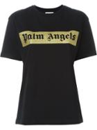 Palm Angels Logo Print T-shirt, Women's, Size: Xxs, Black, Cotton