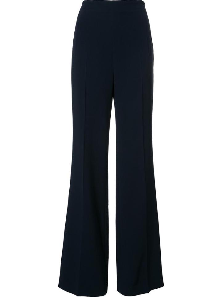 Roland Mouret Wide-leg Trousers, Women's, Size: 10, Blue, Acetate/viscose/spandex/elastane