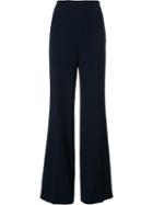 Roland Mouret Wide-leg Trousers, Women's, Size: 10, Blue, Acetate/viscose/spandex/elastane
