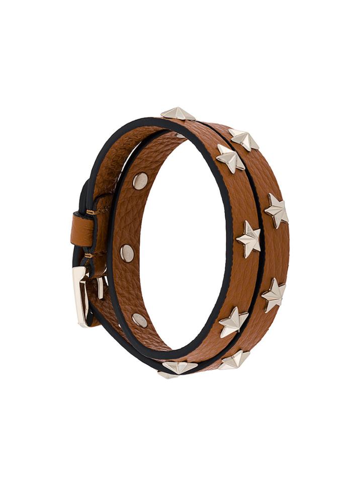 Red Valentino Star Studded Bracelet - Brown