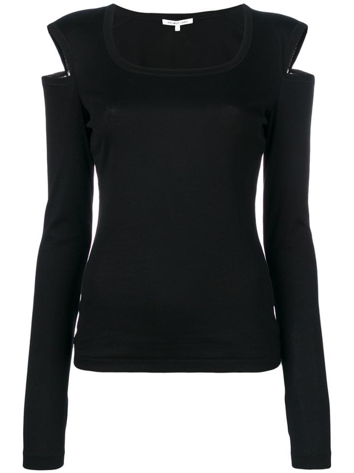 Helmut Lang Cold Shoulder Top - Black