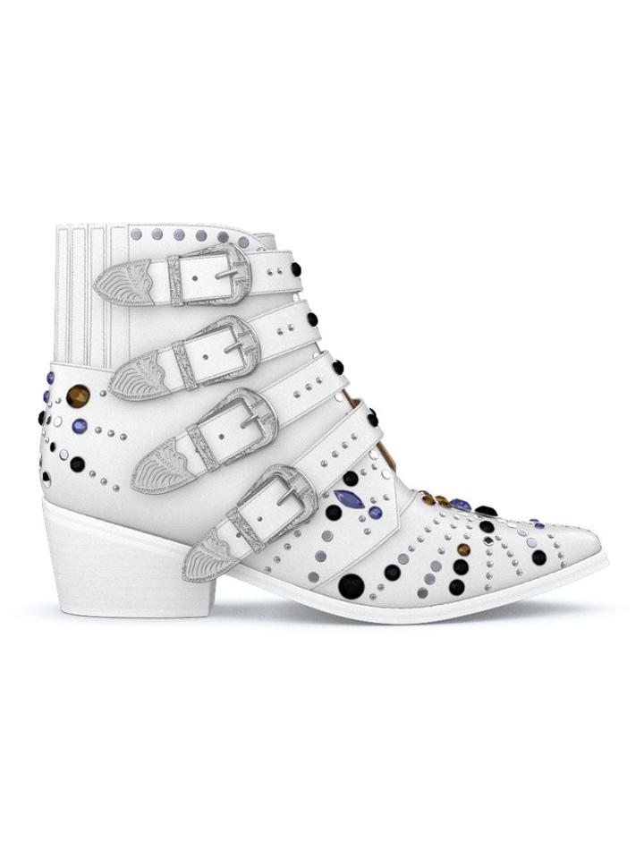 Toga Pulla Customisable Aj006 Elvis Boots - White