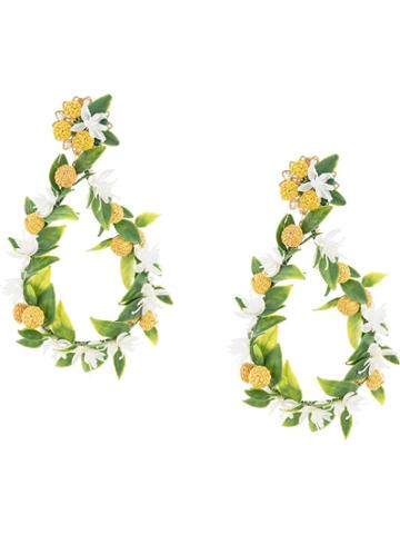 Mercedes Salazar Fiesta Earrings - Green