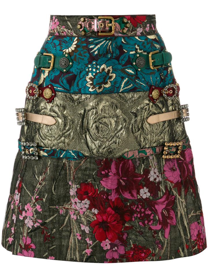 Dolce & Gabbana Jacquard A-line Skirt - Multicolour