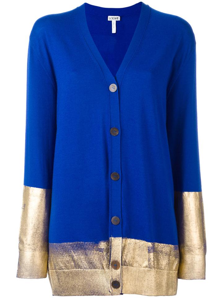 Loewe High Shine Print Cardigan - Blue