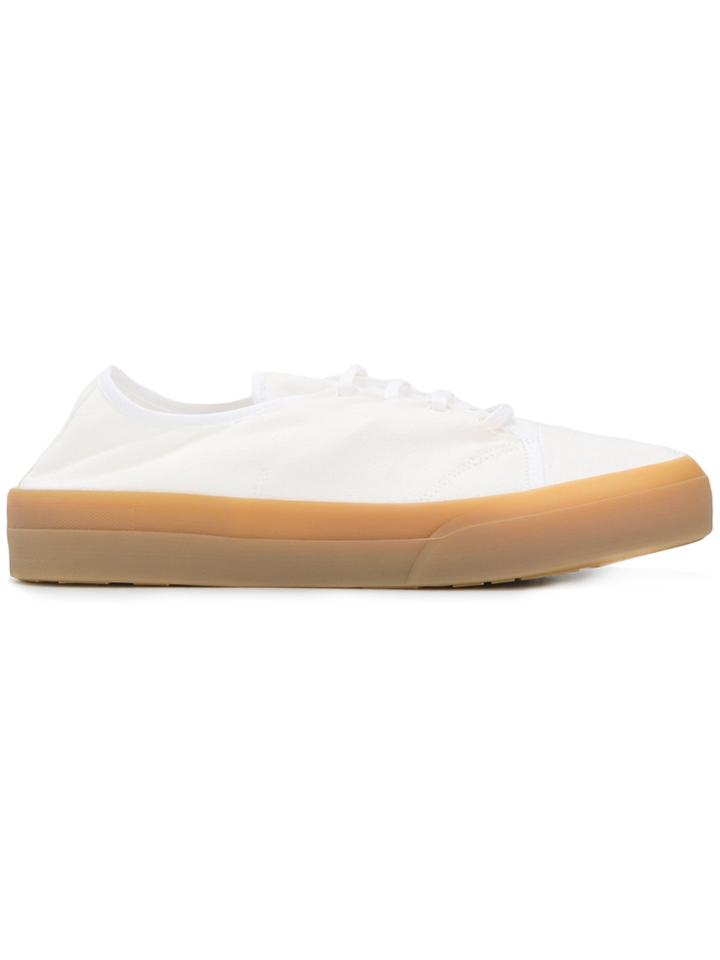 Jil Sander Platform Lace-up Sneakers - White