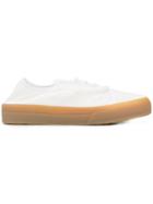 Jil Sander Platform Lace-up Sneakers - White