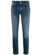 7 For All Mankind Low Rise Straight-leg Jeans - Blue