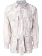 E. Tautz Striped Ralph Jacket - Nude & Neutrals