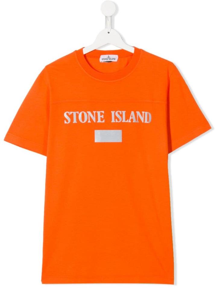 Stone Island Junior Branded T-shirt - Orange