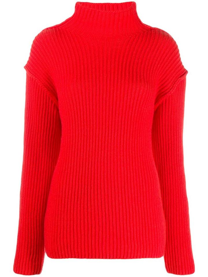 Tory Burch Funnel Neck Sweater - Red