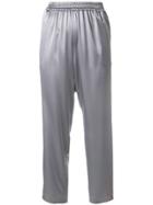 Gianluca Capannolo Satin Tapered Trousers - Metallic
