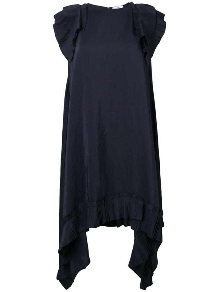 P.a.r.o.s.h. Pintuck Shoulder Dress - Blue