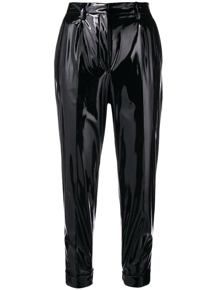 Nº21 Vinyl Slim Trousers - Black